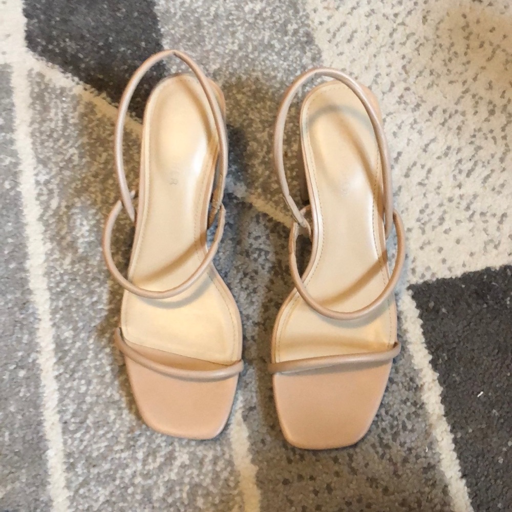 Marc Fisher Nude Strappy Heels